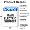 Signmission Main Electric Shutoff, 12 in W x Rectangle, Plastic OS-2PACK-NS-P-1218-V-14079 - alternate 3